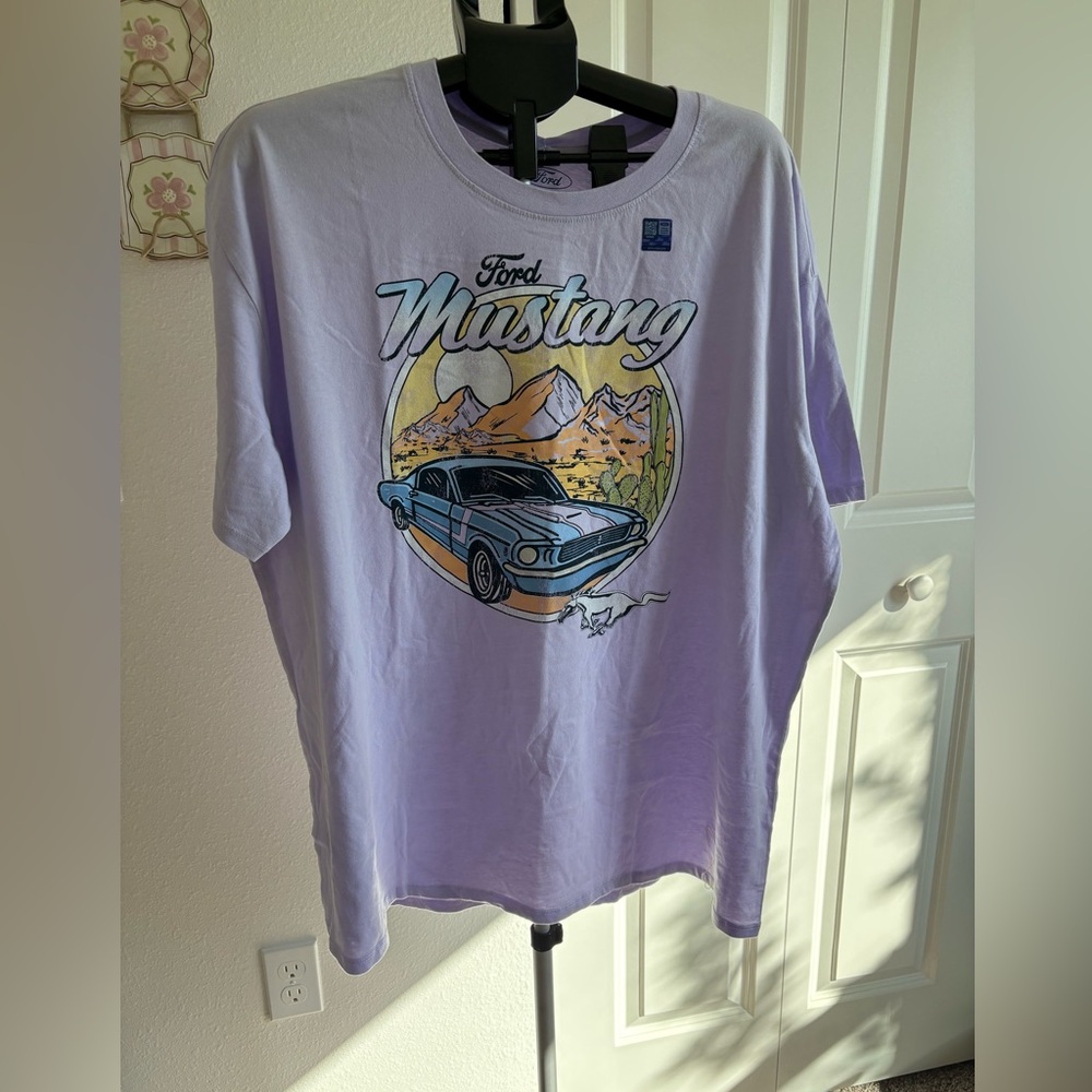 Ford Mustang Licensed Lavender T-Shirt